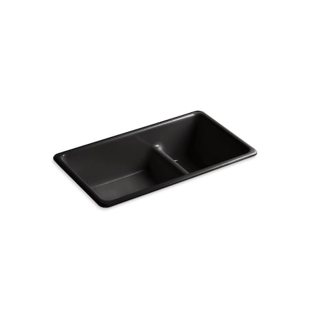 Kohler Kitchen Sink, Drop In, Undermount Mount, 0 Hole 6625-7